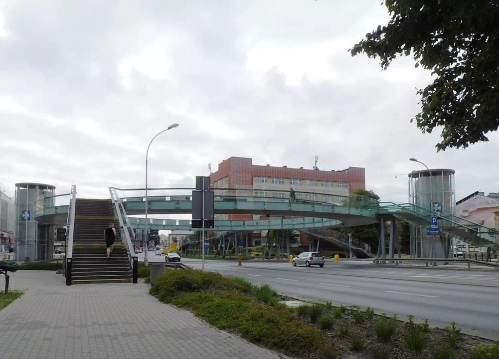 Okrągła kładka dla pieszych w Rzeszowie