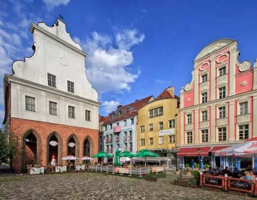 Kolorowe kamienice w Szczecinie